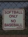 Softball no Baseball