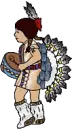 Native Child traditional dancer