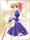 Sweeping girl