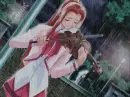 Girl Playing Violin in the Rain
