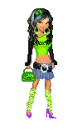 Doll Girl Lime Green