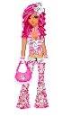 Hot pink doll girl