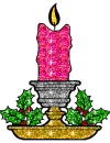 Glitter Christmas Candle