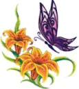 Butterfly Flower Tat