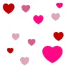 Heart pink, red
