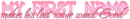 my first name