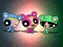 power puff girls wearing bear custumes