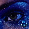 blue glitter eye