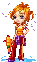 girl with water gun