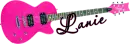 Pink Guitar with name