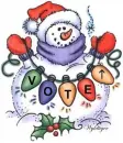 Snowman voting graphic up