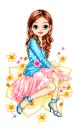 Candy Bar Doll w/ flowers