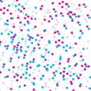 pnik and blue dots