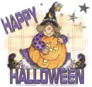 Happy Halloween Witch n Pumpkin