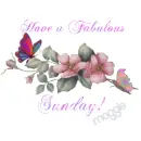 Greetings with rose and butterflies