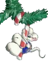 diddles hanging on chrismas candy