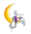 diddles angel sleeping on moon