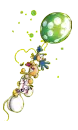 diddles flying with ballon