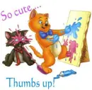 Cats - So Cute - Thumbs up!