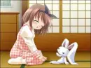 girl with bunny