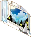 KITTY BY THE WINDOW