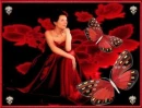 lady with butterflies [full of red]