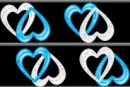 Blue/Silver Hearts