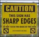 sharp edges