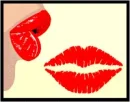 Blowing a kiss