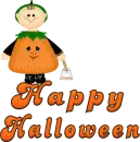 happy halloween - boy in candy corn costume