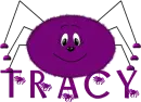 Tracy - purple spider