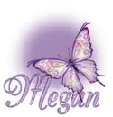 MEGAN Purple Butterfly Bling 