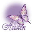 Butterfly Bling Purple Austin