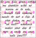 To All The Down Voters-Pink