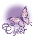 TYLER Butterfly Bling Purple 