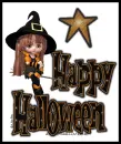 Flying Witchy Happy Halloween