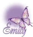EMILY Butterfly Bling Purple 