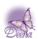 DEENA Butterfly Bling Purple 