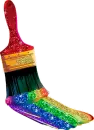 Glitter paintbrush