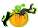 Witch fell in a pumpkin