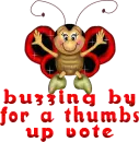 Buzzing by - honeybee