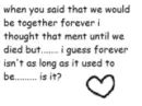Forever?