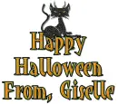black cat happy halloween giselle