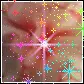 pink flower and rainbow stars