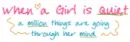 When a Girl is Quiet
