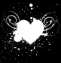 Hearts blk n wht