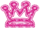 pink crown glitter
