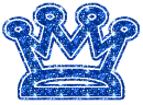 blue crown glitter