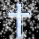 ice blue cross with glows