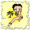 Betty Boop sit beach